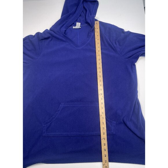 CATHERINES Womens Plus 1X 18/20W Purple Fleece L/S HOODIE Pullover Pocket EUC - Picture 4 of 7